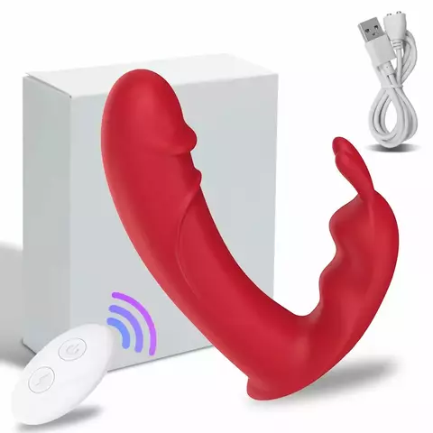 Estimulador de Clitóris com Pênis e Controle Remoto