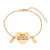 PULSEIRA CORAÇÃO PERSONALIZADO COM 2 BONECOS CRAVEJADO