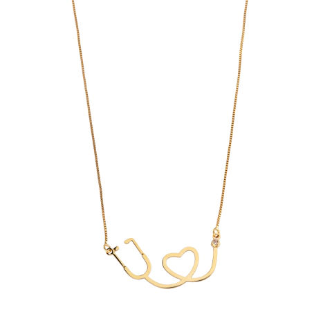 COLAR ESTETOSCÓPIO COM ZIRCÔNIA - comprar online