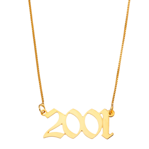 COLAR ANO DE NASCIMENTO FONTE GOTICA