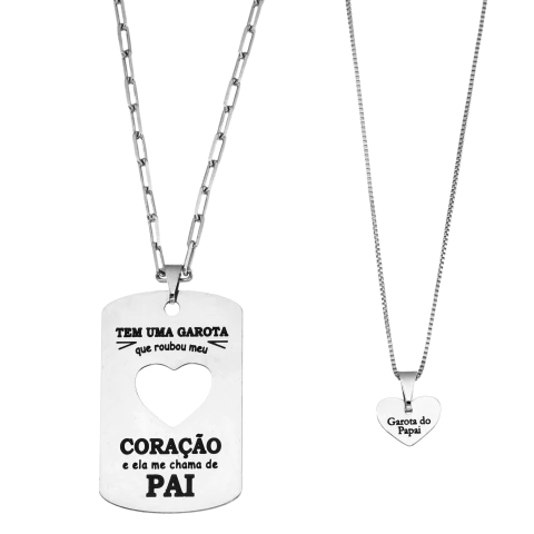 COLAR PAI E FILHA 4X2,5 CM