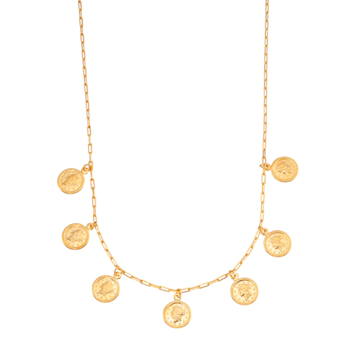 COLAR CARTIER COM 7 MOEDINHAS