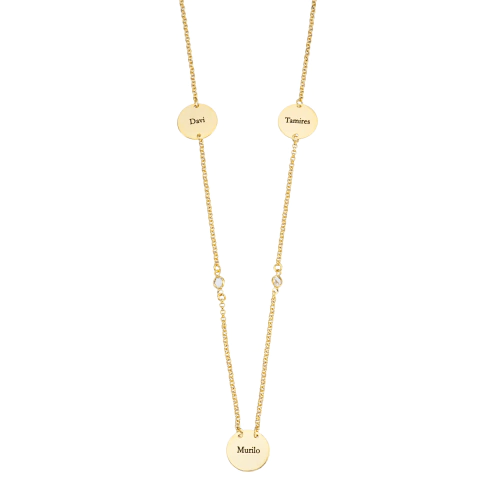 COLAR COMPRIDO NOME ACESSÓRIO REDONDO