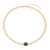 CHOCKER CORRENTE GROUMET GROSSA COM PEDRA ESMERALDA RETANGULAR