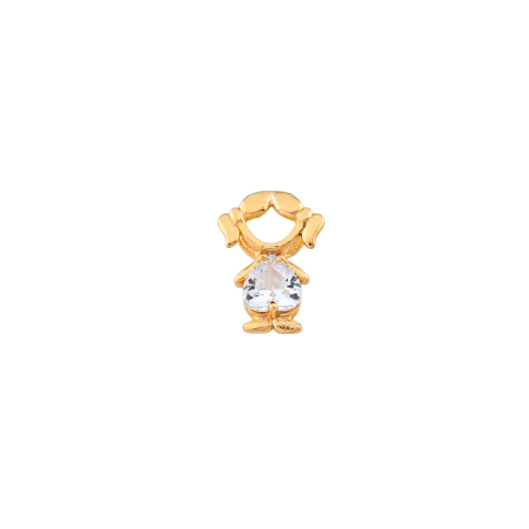 PINGENTE BONECO PEDRA CORAÇÃO 1,9CM (APENAS CRISTAL) - comprar online