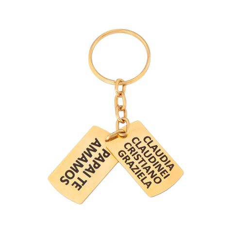 CHAVEIRO COM DUAS PLACAS 3X1,7CM - comprar online