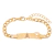 PULSEIRA INFANTIL CORRENTE GROUMET GROSSA COM 1 LETRA MINI CRAVEJADA MENIN@VAZAD@