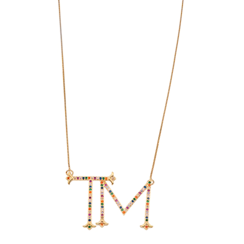 MONOGRAMA MULTICOLOR SETA 2,8 CM ATÉ 3 LETRAS