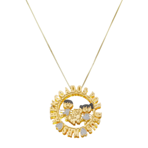 MANDALA DUPLA 4 CM FONTE SIMPLES FILHOS CABELO