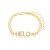 Imagem do Pulseira elos groumet + letras cravejadas 0,9 MM