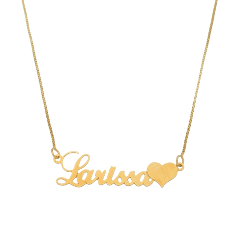 COLAR COM NOME PERSONALIZADO FONTE TRABALHADA COM DETALHE