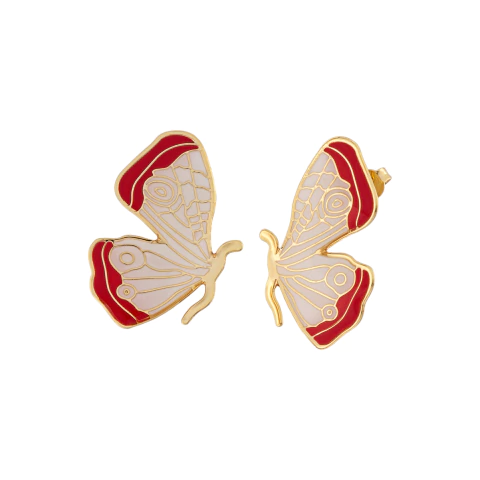 BRINCO BORBOLETA RESINADA COM DETALHES - comprar online