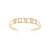 Bracelete duplo fino letras cravejadas