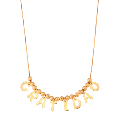 COLAR GRATIDÃO COM BOLINHA SEPARANDO