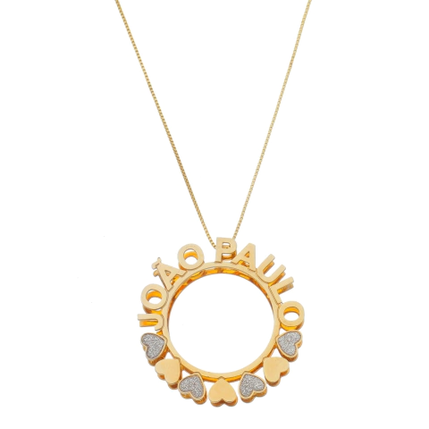 MANDALA PERSONALIZADA DUPLA 4 CM FONTE RETA