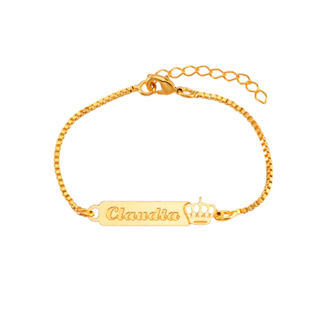 PULSEIRA INFANTIL COM COROA VAZADA PARA FORA - comprar online