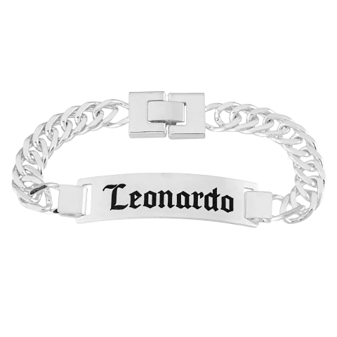 PULSEIRA CORRENTE GROUMET GROSSA ENTRELAÇADA ATÉ 22CM CHAPA LISA COM GRAVAÇÃO - comprar online