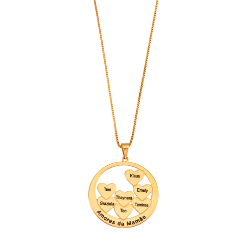 MANDALA COM CORAÇÕES AMORES DA MAMÃE - comprar online