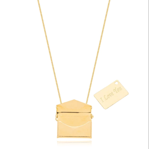 Colar carta com escrita personalizada