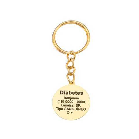 CHAVEIRO REDONDO DIABETES 2X2CM
