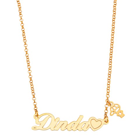 COLAR DINDA COM ATÉ 5 PINGENTES