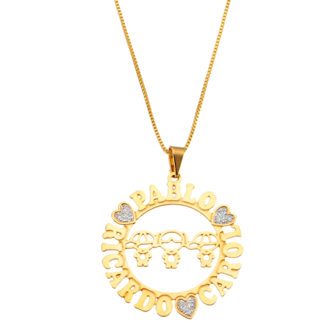 MANDALA SIMPLES 3CM COM FILHOS VAZADO NO MEIO