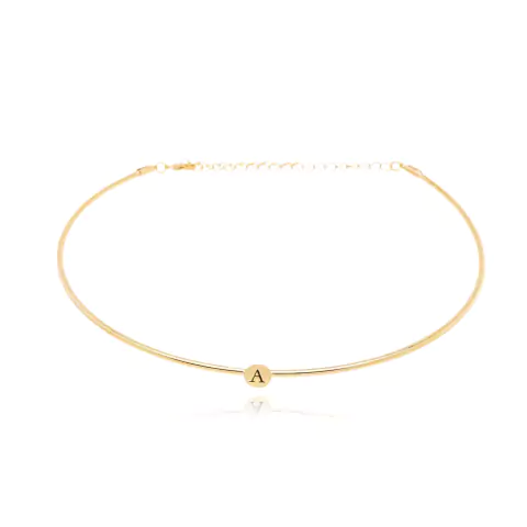 Chocker aro chapa redonda personalizada