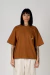 boxy tee rust brown signature na internet