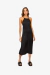 Vestido Midi Acetinado Amarração