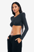 Blusa Malha Cropped Busto Drapé - comprar online