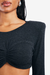 Blusa Malha Cropped Busto Drapé - DANILIMA