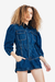 Macacão Jeans Bicolor - comprar online
