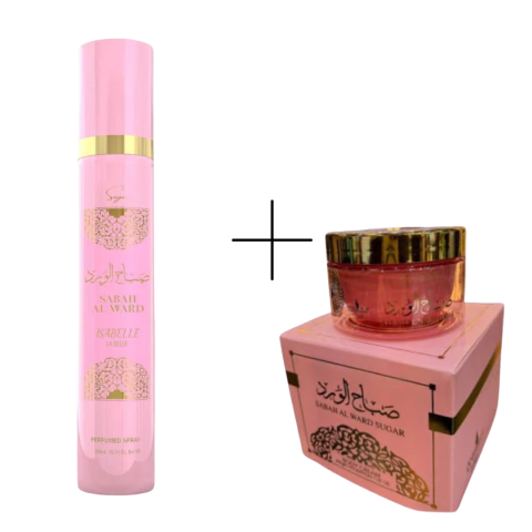COMBO SABAH AL WARD SUGAR - BODY SPLASH 300ML + PASTA 200G ISABELLE