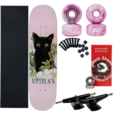 Skate Completo Miss Black Maple 8.0 Profissional light pink