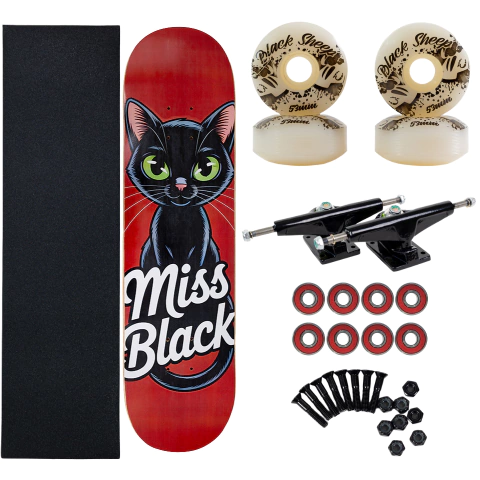 SKATE MONTADO MISS BLACK PROFISSIONAL red - comprar online