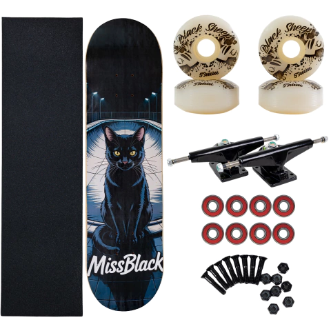 SKATE MONTADO MISS BLACK PROFISSIONAL - comprar online