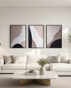 Trio de Quadros - Curvas Terrosas