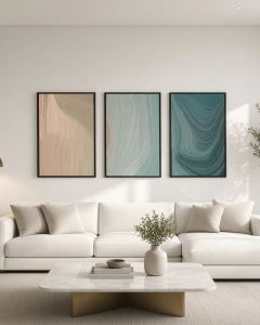 Trio de Quadros - Textura Fluida