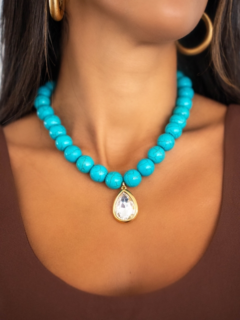 Colar Madah Pingente Cristal - comprar online
