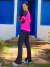DryFit Atenas Long Sleeve T-Shirt Pink - The Fit Company