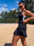 Compre junto Saia Shorts Belize + Regata Basic com Preto
