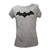 REMERA LOGO BATMAN MURCIELAGO GRIS MUJER XS