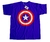 REMERA NIÑOS CAPITAN AMERICA LOGO AZUL FRANCIA T.06