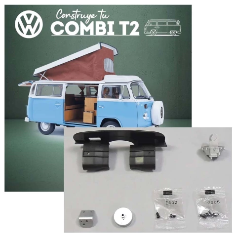 CONSTRUYE TU COMBI VOLKSWAGEN T2 CAMPER 07 SECCION MOTOR Y CAJA ESCALA 1:8