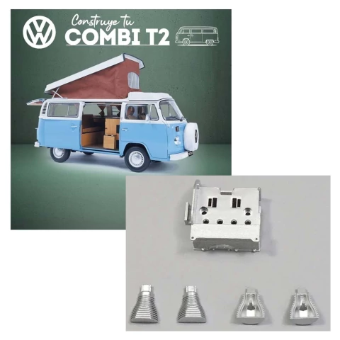 CONSTRUYE TU COMBI VOLKSWAGEN T2 CAMPER 08 BLOQUE DEL MOTOR ESCALA 1:8