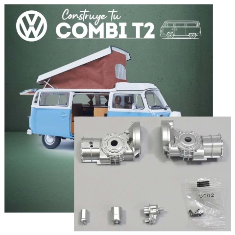 CONSTRUYE TU COMBI VOLKSWAGEN T2 CAMPER 10 CAJA DE CAMBIOS Y MOTOR ESCALA 1:8