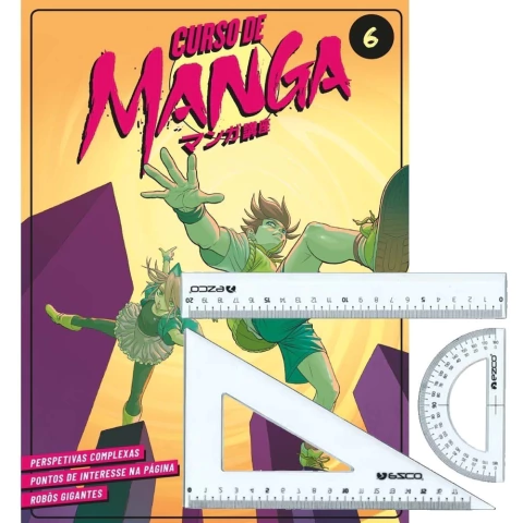 CURSO DE MANGA 06 (INCLUYE REGLA ESCUADRA Y TRANSPORTADOR)
