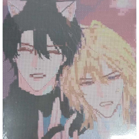 CANVAS THE FALLING MERMAN 30x30 PINTA POR PUNTOS