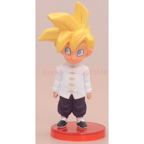 GASHAPON DRAGON BALL Z SS SON GOKU CHAQUETA BLANCA BASE NARANJA 9 CM AE-1416 02