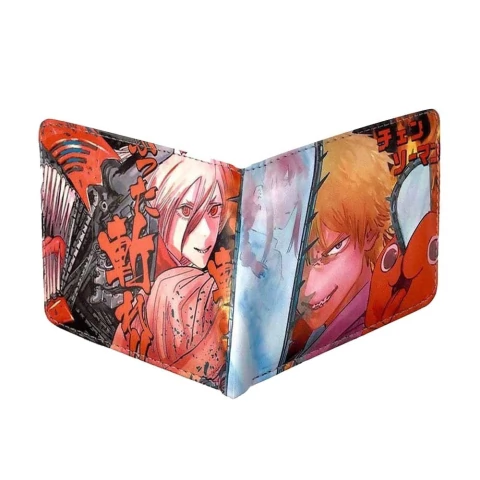 BILLETERA CHAINSAW MAN DENJI POCHITA NARANJA
